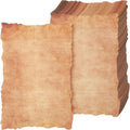 Harloon 100 Pcs Vintage Paper Old Looking Cotton Stationery Paper, 4x6 Inch | 200 Gsm Thick Cardstock Blank, Antiqued Watercolor Deckle Edge, for Invitations Drawing Writing Printing Invitations Crafts