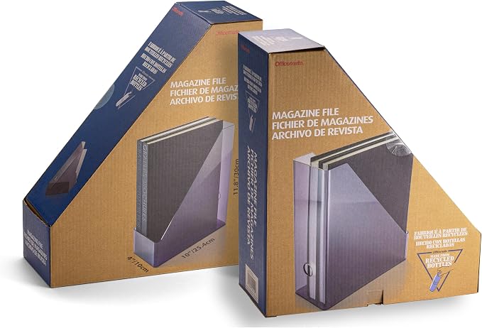 Officemate Recycled Magazine File, Smoke Gray (21510)