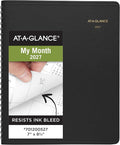 AT-A-GLANCE 2027 Planner, Monthly, 7" x 8.75", Unruled Daily Blocks, Black (701200527)