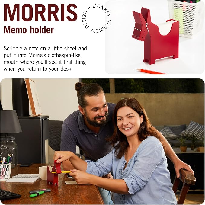 Morris the Donkey: Desktop Memo Holder | Cute Desk Accessories & Office Supplies | Funny Desk Decor & Office Accessories | Desk Supplies: Holders & Dispensers | Sticky Note Holder | by Monkey Business