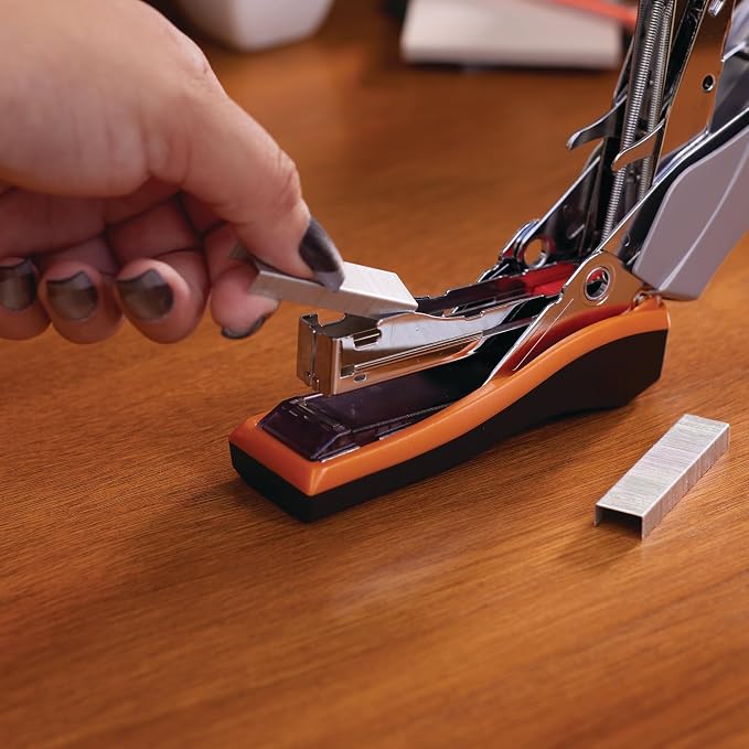 Swingline Stapler,40 Sheet Capacity,Optima 40,Jam Free,Reduced Effort,Compact,Soft Grip,Metal,Orange,Silver and Black (87842),(Pack of 6)