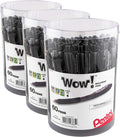 Pentel WOW! Ballpoint Pen, (1.0mm) Medium Line, Black Ink, Pack of 180, Canister (BK440PC60A)