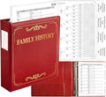 Family History Binder 3 Ring 50 Families Group Sheets 8th Generation Family Tree Chart 16 Sheets Genealogy Binder Burgundy Cover Genealogy Organizer Supplies with Pen Loop Pocket for Families History