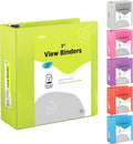 Enday 3 Ring Binder 3 inch with Clear View Cover and 2 Inside Pocket - for Letter Size 8.5 x 11'' Paper, Ideal for School Supplies, Office, and Home (12, 3-Inch)