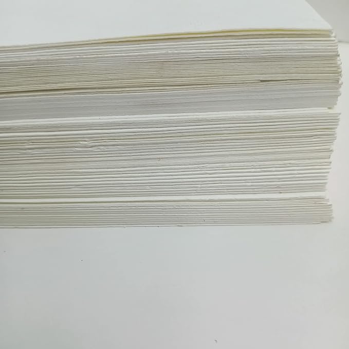 E-Tailor® 5x7 Wedding Invitation Paper, Baby Shower Card Stock Handmade Paper, Cotton Paper, Wedding Paper, Smooth Watercolor Paper, Calligraphy Paper, Rag Paper 300gsm Pack of 50 Blank Card Stock