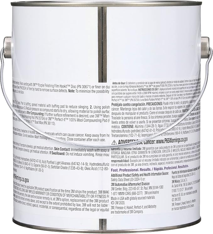 3M Marine High Gloss Gelcoat Compound, 06025, 10 lb, White