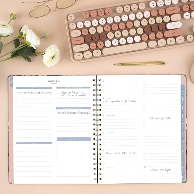 Mead Cambridge 2027 Planner, Weekly & Monthly, 8.5" x 11", Pen+Pillar, Elora (PP27-905-27)