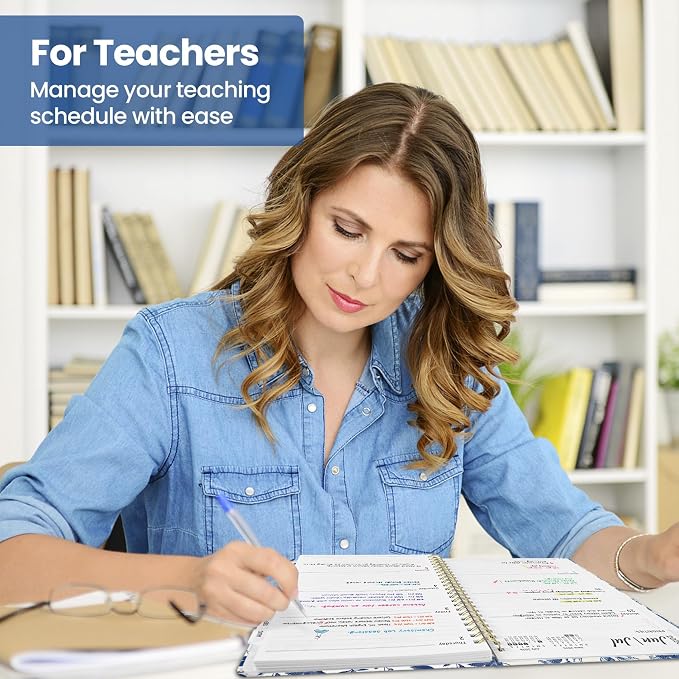 ZOTIA Academic Planner 2026-2027, Monthly & Weekly Jul 2026-Jun 2027 | Porcelain Rose, 8.5" x 11" Calendar Planner for Women, Hardcover Pretty Organizer for Women, School Office Home Supplies