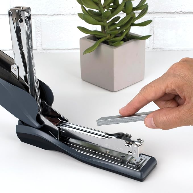 Swingline Stapler, 25 Sheet Capacity, Optima 25, Jam Free, Reduced Effort, Soft Grip, Black/Gray (66424)