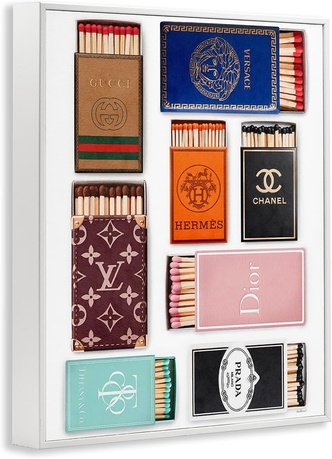 Trendy Iconic Matchbox Glam Print, 11 x 14 Inch Framed Giclée Print | Stupell Industries · By Amanda Greenwood · Ready to hang · Great for living room or game room · Made in USA