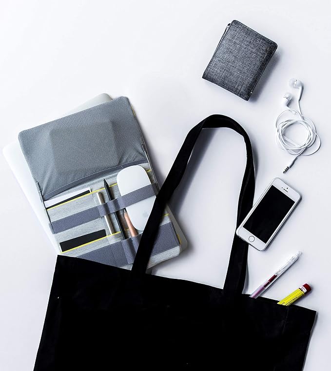 FOLD Portable TECH Organizer attachable to your Devices | Desk Sleeve | Gadget case | Working from Home Essentials | Laptop accessories | Backpack Insert | Portfolio |