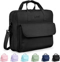 Sooez Zipper Binder Bag, 3 Inch 3 Ring Binder with D-Ring, Holds 900 Sheets | Cute School Binder with Shoulder Strap & Handle, Multi-Pocket Organizer for Middle School College Office Supplies, Black