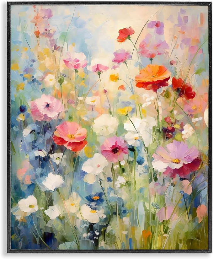 'Wildflower Breeze Impression'| Framed Giclee Art | Stupell Industries | Black, 11 x 14 Inches, Easy to Hang and Sturdy, Made in USA, by Creative Studio