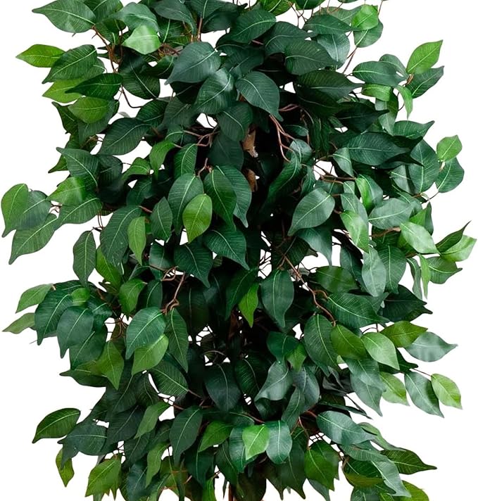 Nearly Natural 4 ft Artificial Triple Trunk Ficus Tree with Pot | Natural Wood Trunks, Silk Tree with Dense Foliage, Mid-Size Faux Floor Plant, Home and Office Decor