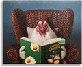 Stupell Industries 'Chicken Reading Book'| Canvas Art | Stupell Industries | 20 x 16 Inches, Easy to Hang and Sturdy, Made in USA, by Lucia Heffernan