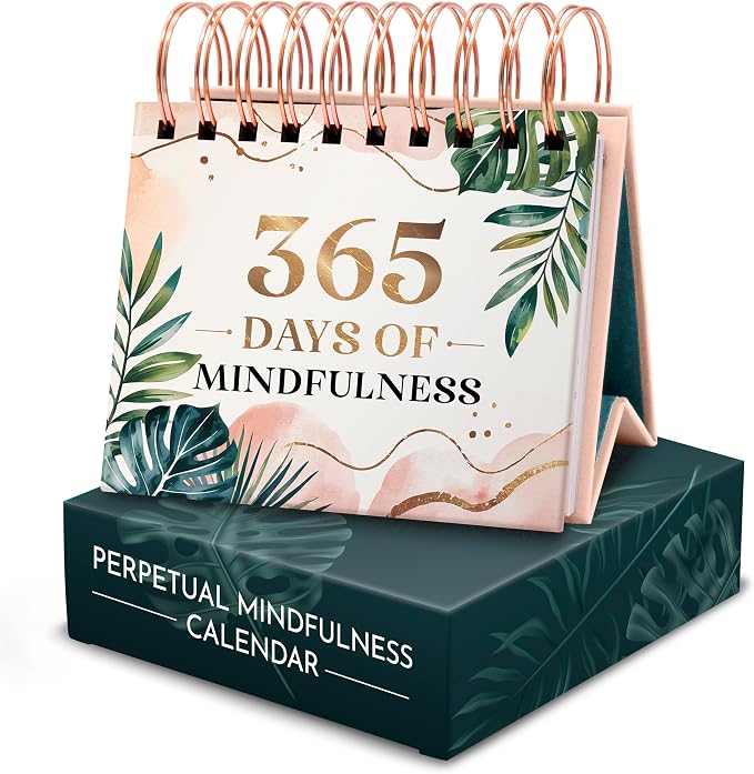 Mindfulness Desk Calendar for Women, 365 Perpetual Days of Self Care & Calm | Inspirational Gifts for Women, Daily Mindful Prompts, Reflections & Quotes, Meditation Desk Decor, Gratitude & Calm