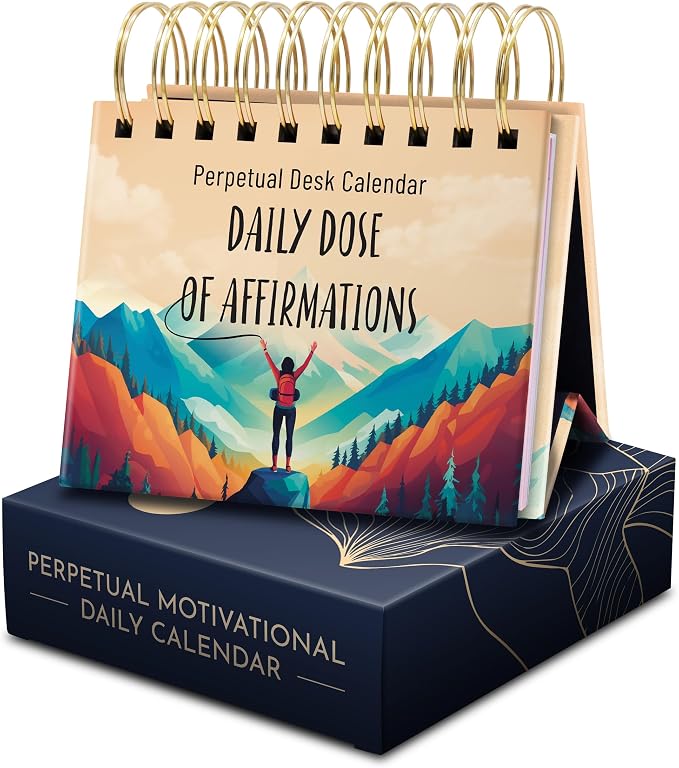 Daily Affirmations for Women, Perpetual Desk Calendar, 366 Positive Quotes | Inspirational Self Care Gifts for Women, Perpetual Flip Desk Calendar, Motivational Office Accessories, Personal Growth