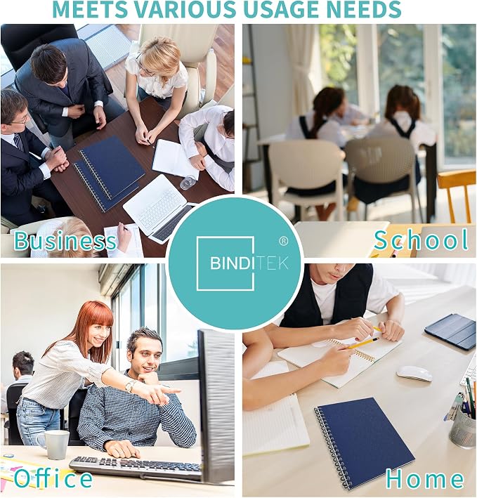 Binditek 16 Mil Sand-Textured Binding Covers, Letter Size, Navy, 25 Pack | Plastic Binding Covers, 8.5" x 11", Subtle Matte Finish, Square Corners, Unpunched, Ideal for Business Reports and Proposals