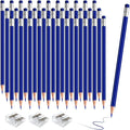 36 PCS Dark Blue Pencils with Eraser, Pre-Sharpened HB Pencils for Writing & Drawing, School Supplies for Kids Homework, Tests, Art Crafts & Teacher Grading (Dark Blue)