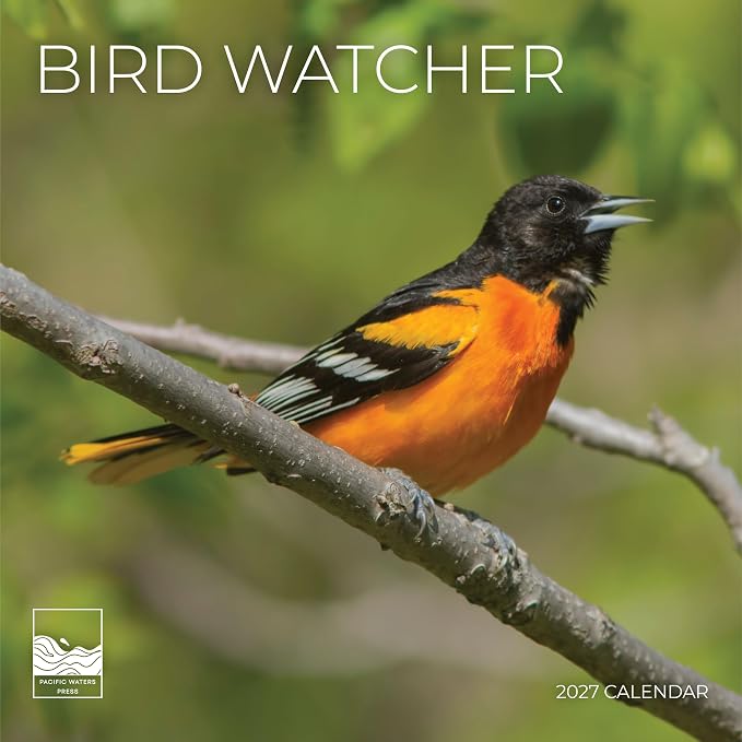 Bird Watcher 2027 Wall Calendar, 12 x 24 Hanging Pacific Waters Press