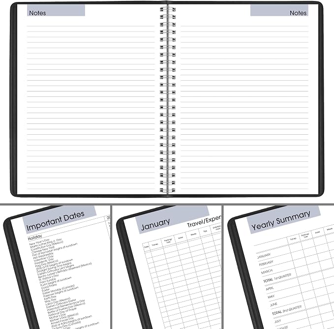 AT-A-GLANCE 2027 Planner, Weekly & Monthly, 7" x 8.75", Executive Soft Cover, DayMinder, Black (G5460027)