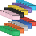100 Pack 10 Colors Pencil Pouch for 3 Ring Binder,Binder Pencil Pouch | Clear Window Pencil Case Binder, Durable Zipper Pencil Pouch, Pencil Pouches Bulk Pencil Bags for School and Office Supplies