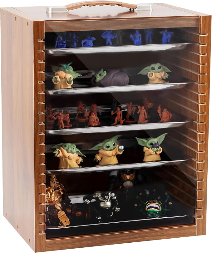 Miniature Carrying Case for Collectibles | Miniature Storage & Display Case for Figurines | Figure Model Holder & Transport Box | Also for Action Figures