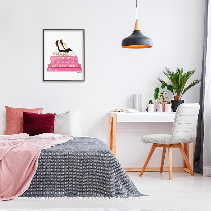 Glam Fashion Books Pump Heels, 24 x 30 Inch Framed Giclée Print | Stupell Industries · By Amanda Greenwood · Ready to hang · Fashion inspired still life · Made in USA