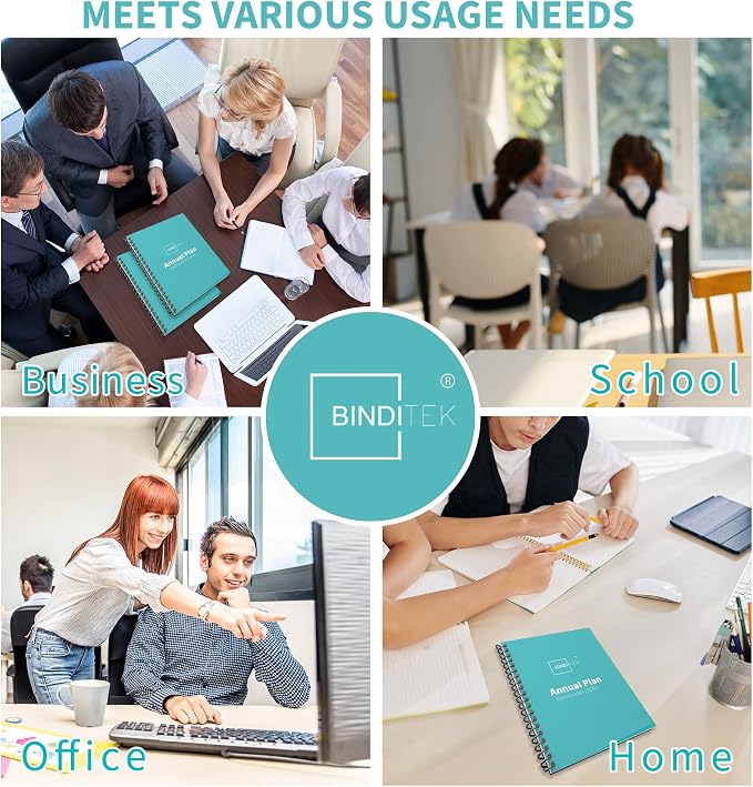 Binditek 20 Pack 10 Mil PVC Binding Presentation Covers, Letter Size, Square Corners, Un-Punched, Multi Color, Office Supplies | Binding Presentation Covers, Letter Size, Multi Color, Square Corners, Unpunched, Ideal for Business Reports and Proposals