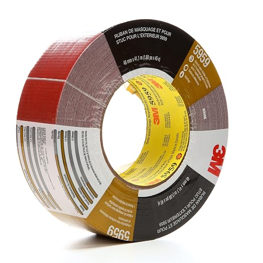 3M Outdoor Masking and Stucco Tape 5959, Red, 48 mm x 41.1 m, 12.0 mil | 1 Roll
