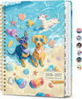 Planner 2026-2027, Academic Year Monthly & Weekly Planner Caledndar, July 2026 - June 2027, Hardcover Large Planning Agenda Book with Tabs for School Office Supplies, 8.5" x 11" - Beach Pups