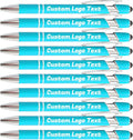HEYZARDA Personalized Pens with Name Text Logo Custom Ballpoint Pen for Business Office Events with Stylus for Touchscreen 50 Pcs Lake