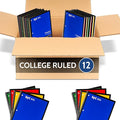 EPI Spiral Notebook | 1 Subject - College Ruled - 70 Sheets, Durable Spiral Binding | 10.5 x 8 in | Classroom Supplies | School, Office, Note Taking, Journaling - 12 Pack
