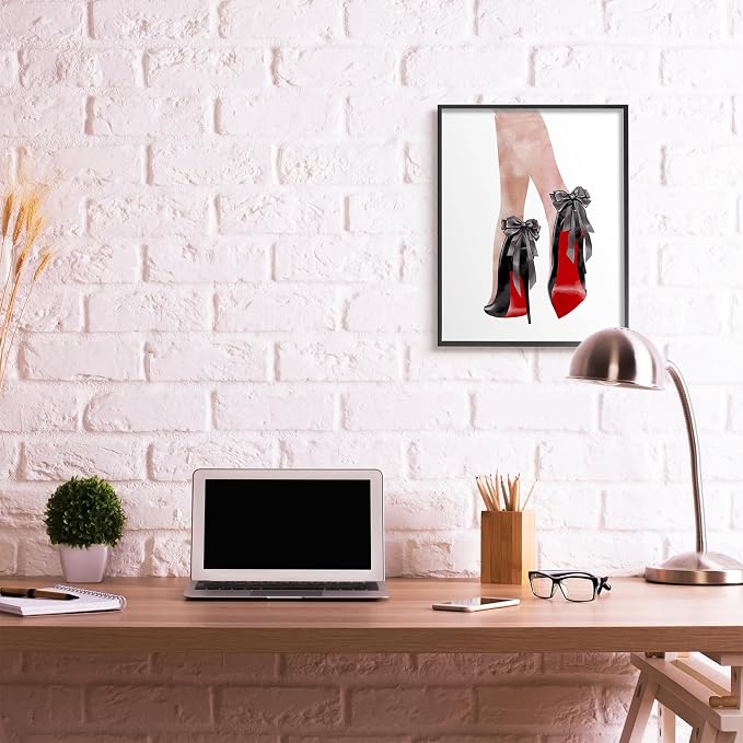 Glam Fashion Bow Heels Still Life, 24 x 30 Inch Framed Giclée Print