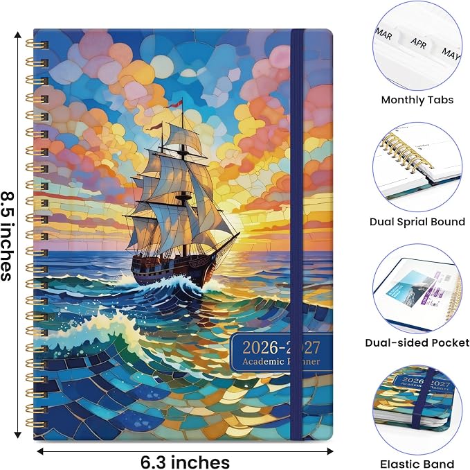 ZOTIA Planner 2026-2027, Jul 2026-Jun 2027 Weekly & Monthly Calendar