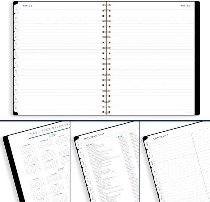 AT-A-GLANCE 2026 Planner, Weekly & Monthly, 8.5" x 11", Large, Signature Lite, Black (YP905L0526)