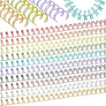 100 Pcs Metal Double Loop Binding Wires 9/16 Bulk Cinch Binding Wires Double Spiral Ring Coil 10 Colors Twin Spines Combs 23 Holes 2: 1 Pitch Cinch Coil Machine Wire