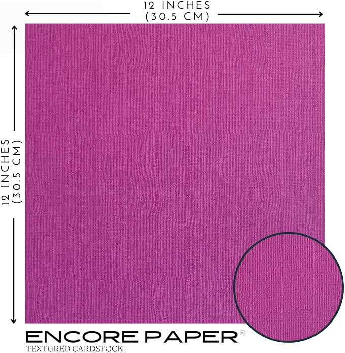 Wild Orchid—12x12 Textured Cardstock | 80lb Textured Purple Scrapbook Paper | Premium Cardstock for Cricut Cutting | 25 Sheets