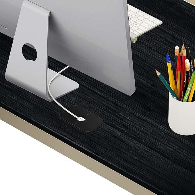 SHW 55-Inch Commercial-Grade Office Computer Desk, Espresso | 10-Year Limited Warranty