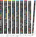 Pasimy 600 Pcs Reading Motivational Pencils Bulk Black Novelty Wooden Pencils with Eraser Classroom Inspirational Pen with Sayings for Kids Student Teacher School Reward Gifts Stationery Party