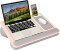 LAPGEAR Home Office Pro Lap Desk – Pink, Fits 15.6” Laptops