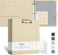 EYROZILL 3 Ring Binder 2 Inch, Binder for Letter Size (11" x 8.5") with 5 Tab Dividers, File Folder Labels and Low Profile Clipboards, Apricot