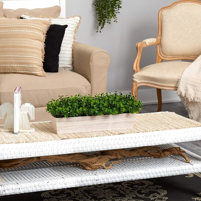 19in. Eucalyptus Artificial Plant in Decorative Planter | Lifelike Green Leaves, Maintenance-Free, Housed in a Decorative Planter, Ideal for Desk or Office Decor