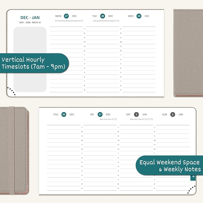 BEZEND Pocket Calendar 2027, Weekly Monthly Planner for Purse (6.5"x3.75")