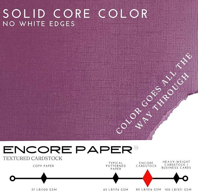 Dusty Purple—12x12 Textured Cardstock | 80lb Textured Purple Scrapbook Paper | Premium Cardstock for Cricut Cutting | 25 Sheets