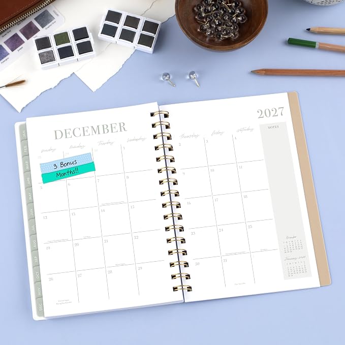 Mead Cambridge 2027 Planner, Weekly & Monthly, 5.5" x 8.5", Leah Bisch, Peony Garden (LB57-200-27)