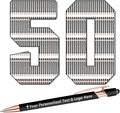 STREADVE 50 Personalized Custom Pens Engraved Writing Pen with Name Logo, Customized Promotional Items Stylus Pen Gifts for Men Women Realtor Nurse Wedding Business, Black
