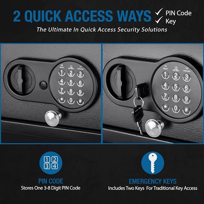 Barska Digital Keypad Home & Office Steel Security Safe Lock Box with Deadbolts - 1.2 Cu Ft Standard