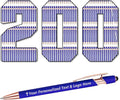 STREADVE 200 Personalized Custom Pens Engraved Writing Pen with Name Logo, Customized Promotional Items Stylus Pen Gifts for Men Women Realtor Nurse Wedding Business, Blue