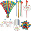 Geyoga Christmas Pencils Erasers Gifts Set with Bulb Eraser Topper, 36 Set